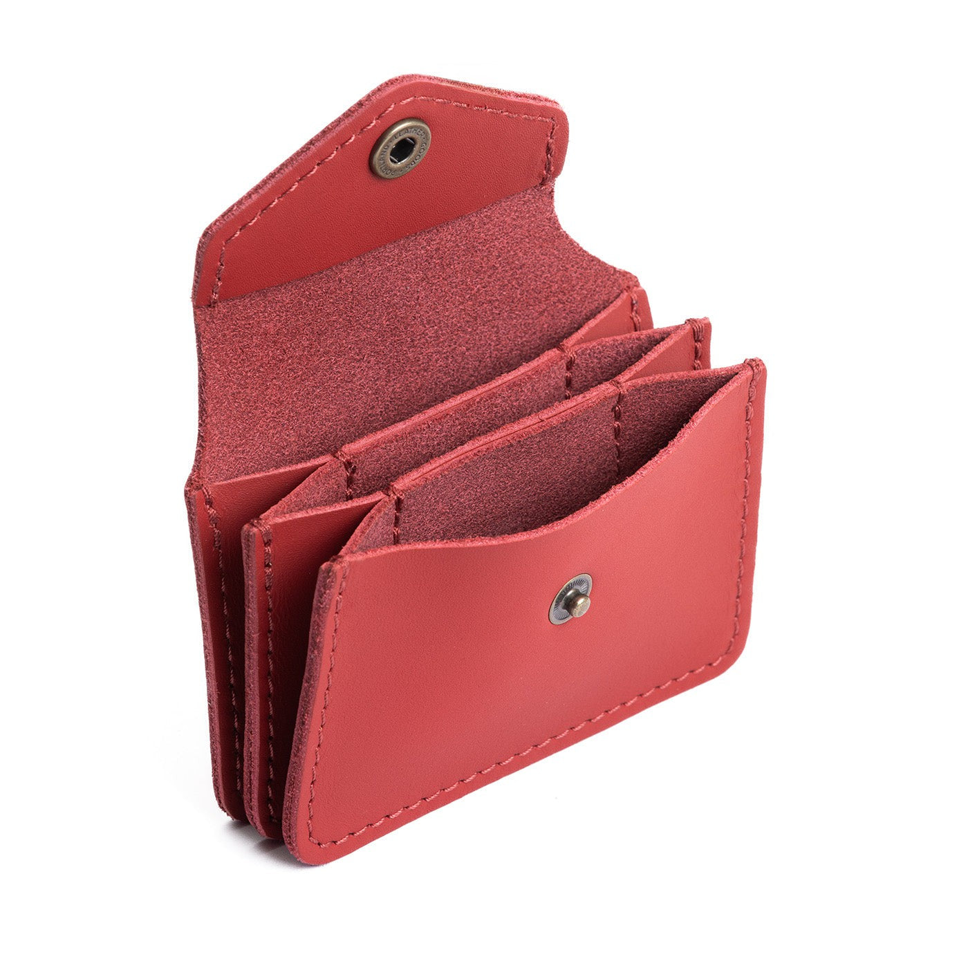 Crimson*Plus | Small leather wallet with snap closure