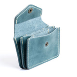 Aqua Plus | Small leather wallet with snap closure