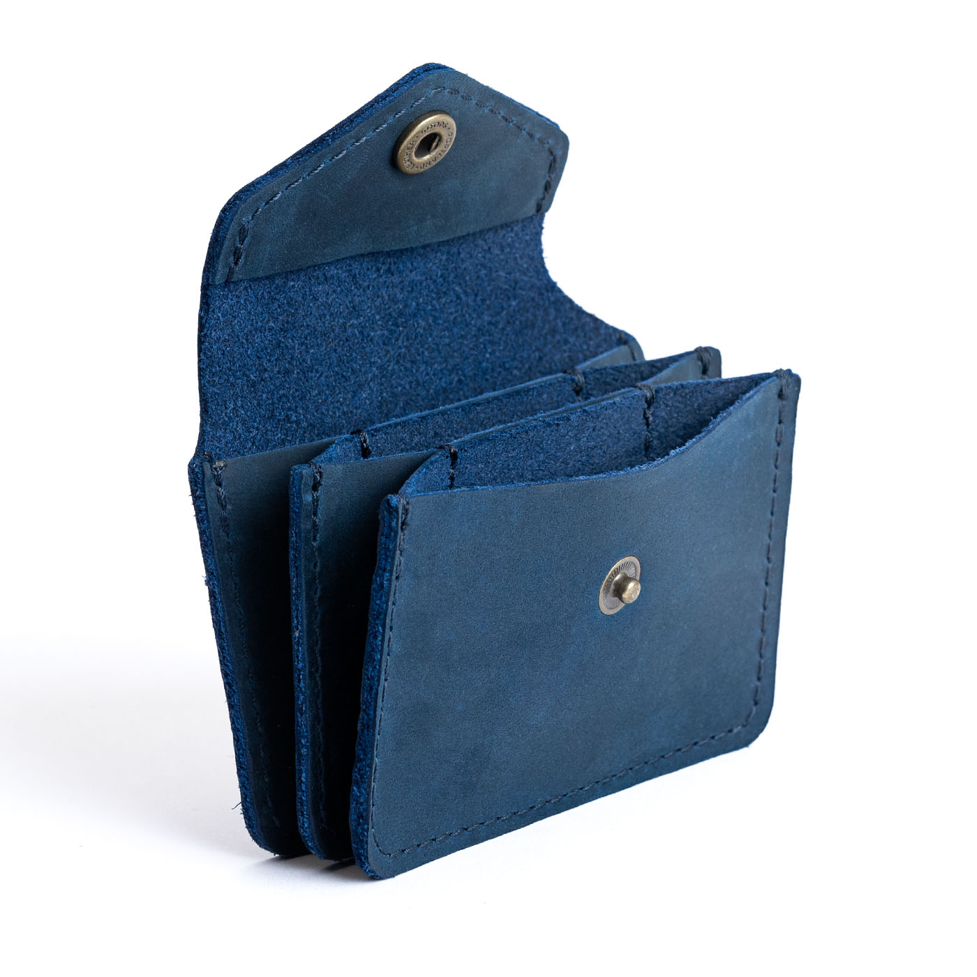 Deep Water*Plus | Small leather wallet with snap closure