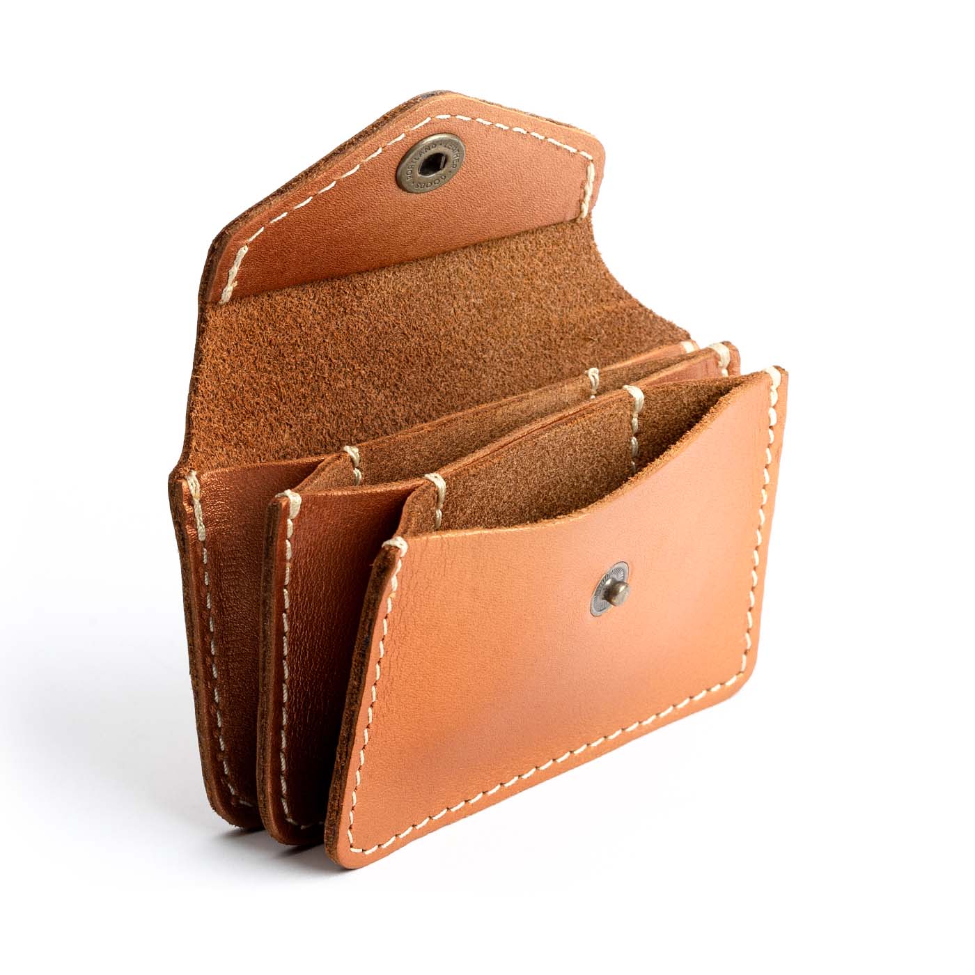 Hava*Plus | Small leather wallet with snap closure