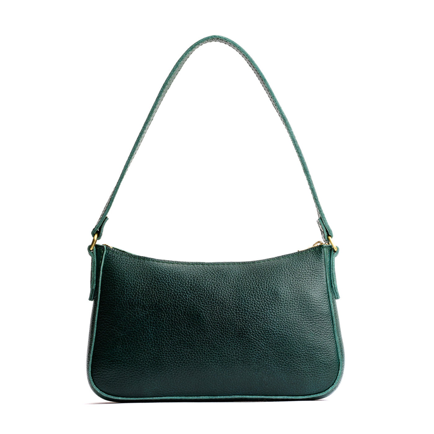 Forest Green | Petite bean shaped shoulder bag with a zipper closure