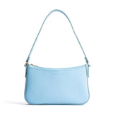 Glacial Blue | Petite bean shaped shoulder bag with a zipper closure