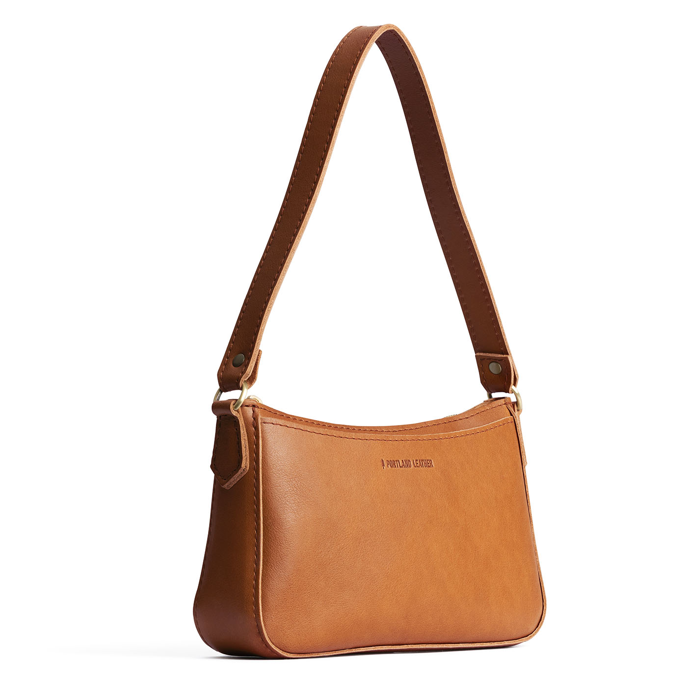 Shortbread | Petite bean shaped shoulder bag with a zipper closure