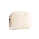 Bone Mini | Compact leather pouch with top zipper