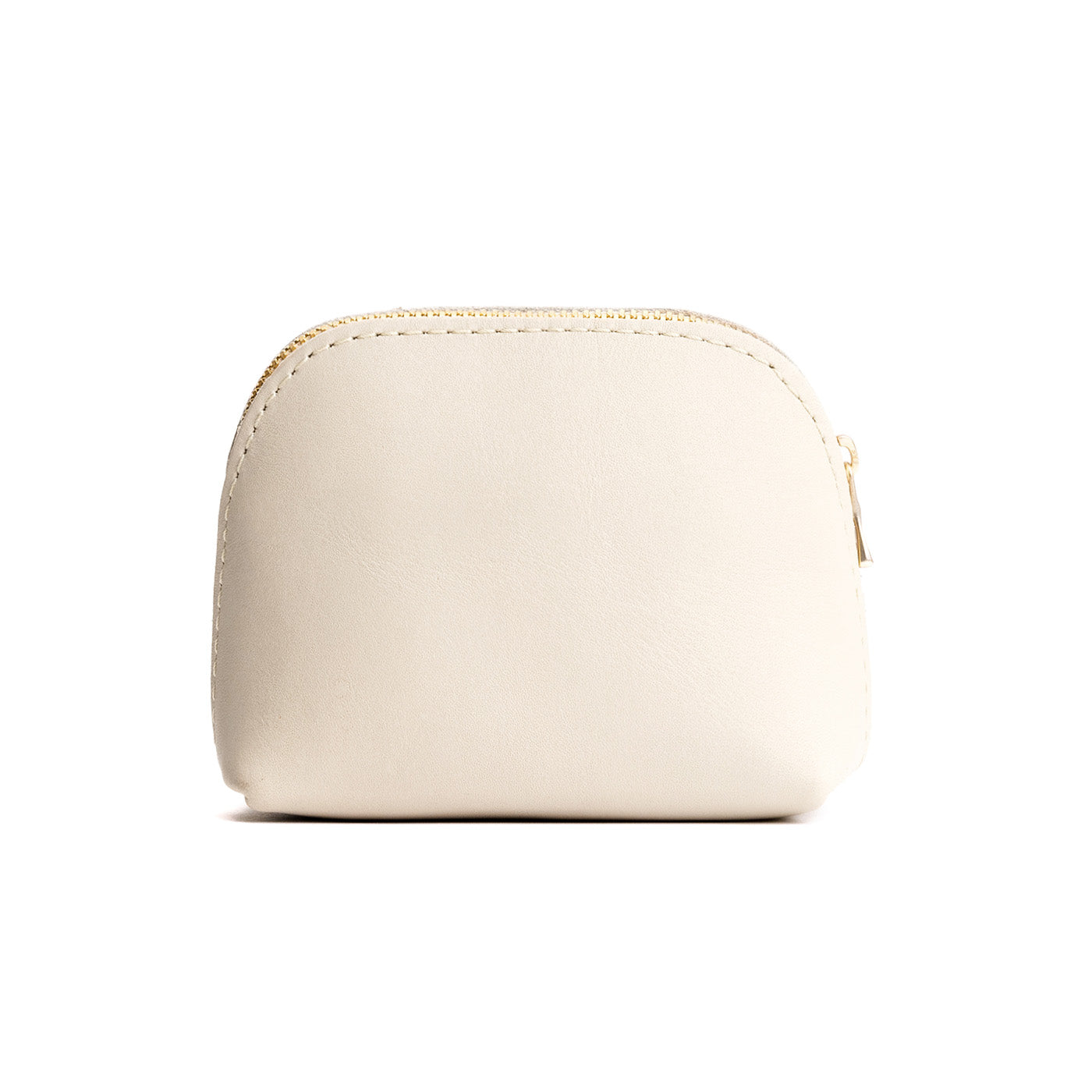 Bone*Mini | Compact leather pouch with top zipper