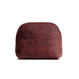 Merlot Mini | Compact leather pouch with top zipper