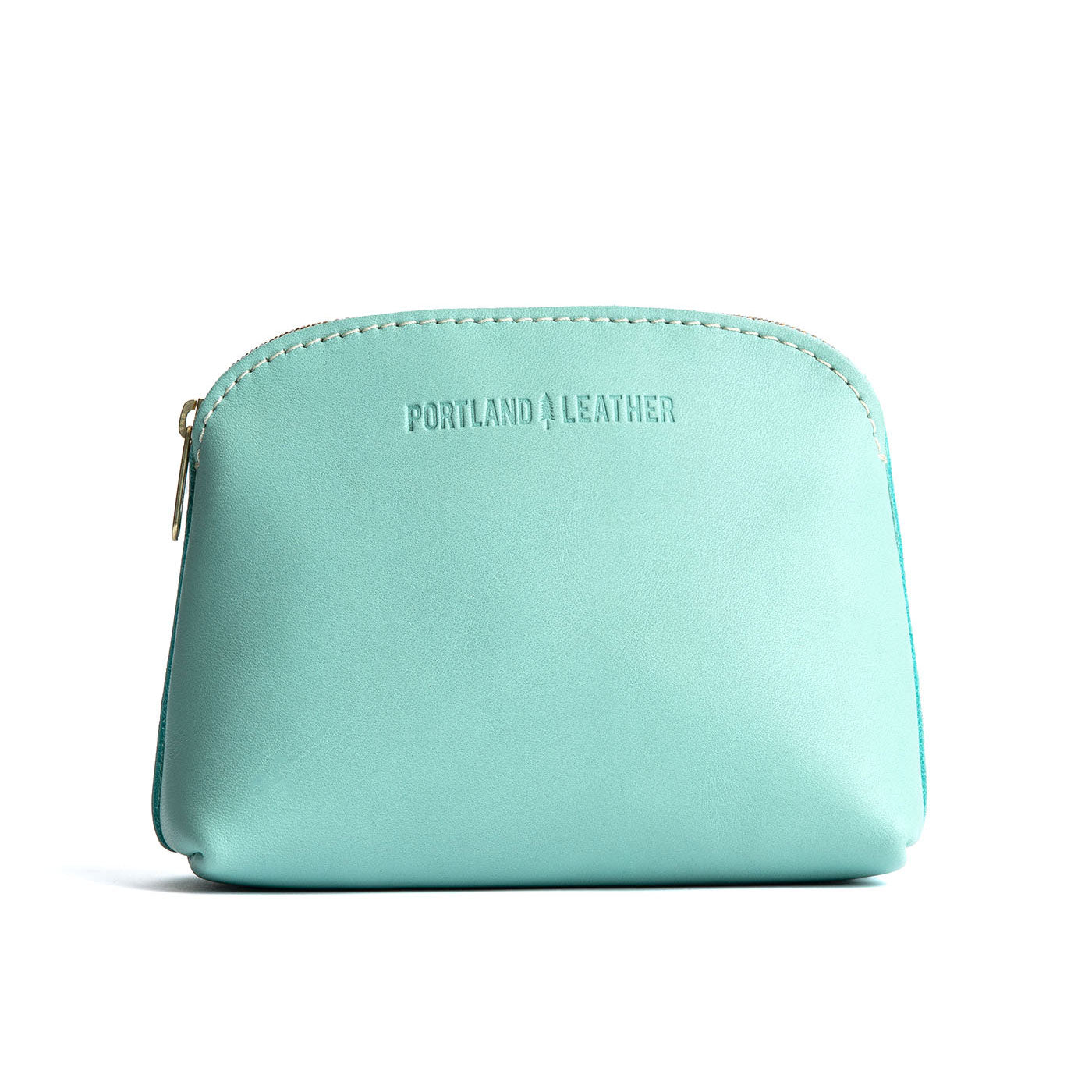 Mint*Classic | Compact leather pouch with top zipper