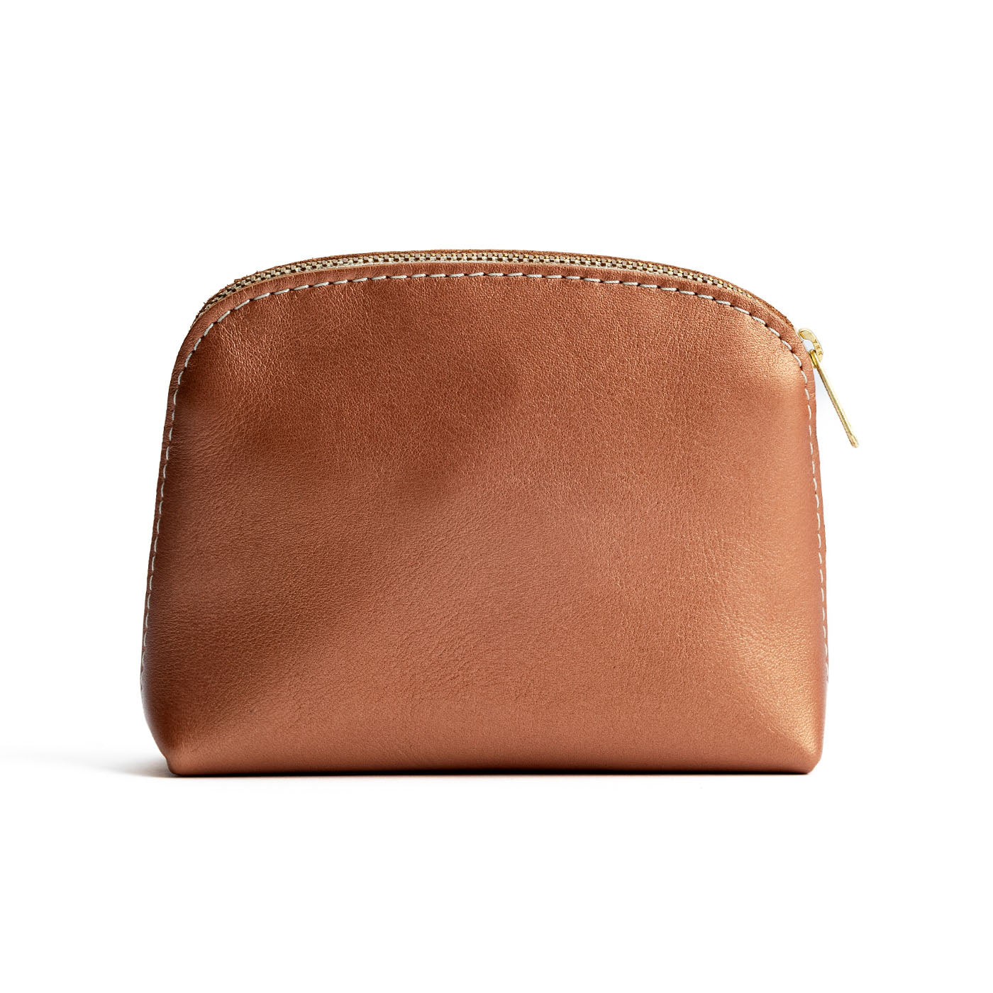 Hava*Classic | Compact leather pouch with top zipper