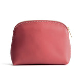 Begonia Classic | Compact leather pouch with top zipper