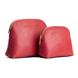 Sugar | Compact leather pouch with top zipper