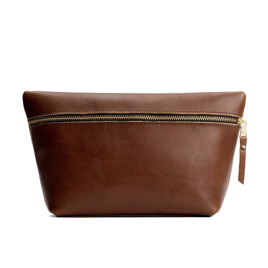 Carajillo*Extra Large | Large leather makeup bag with zipper