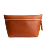 Tuscany Extra Large | Large leather makeup bag with zipper