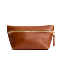 Honey*Large | Large leather makeup bag with zipper