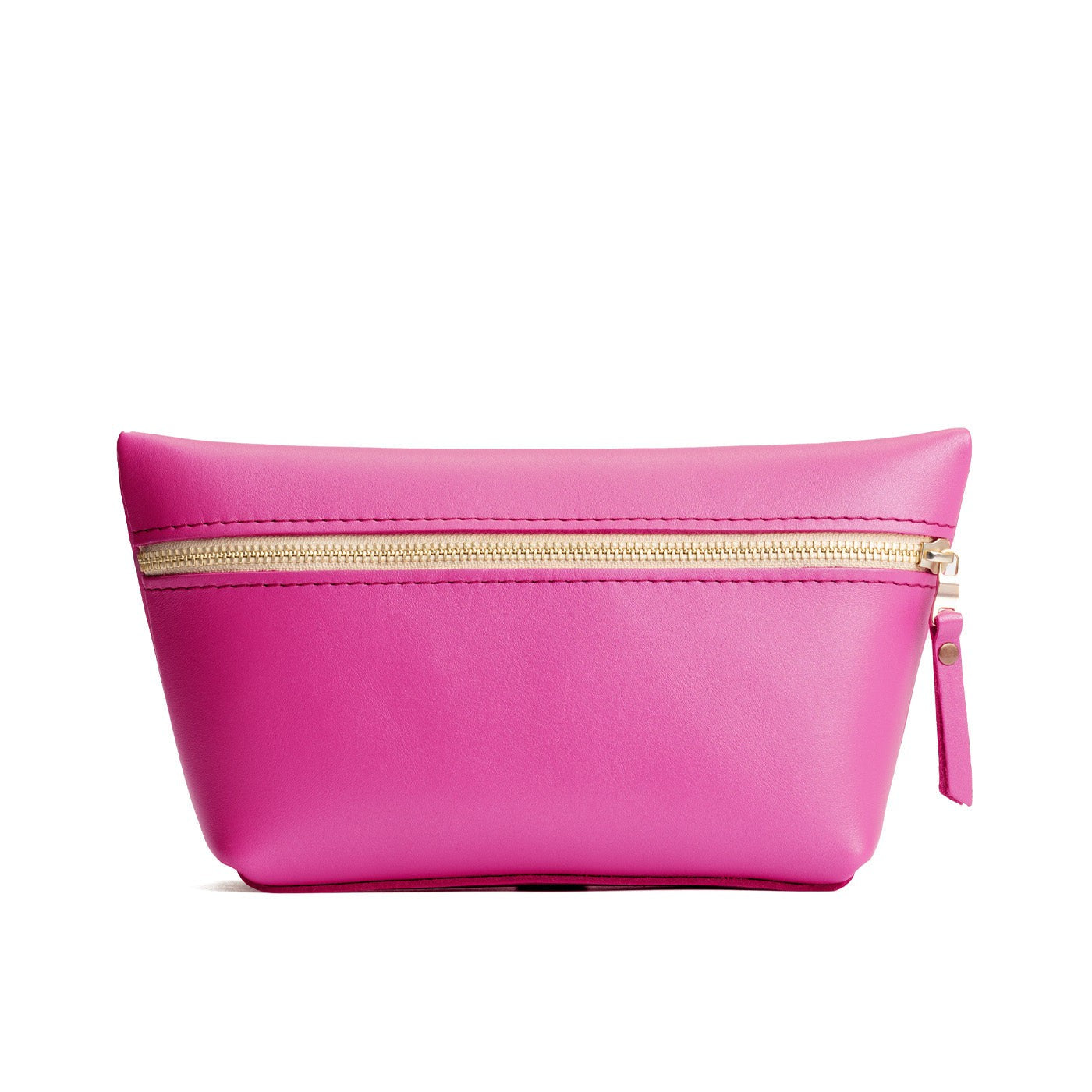 Lip Gloss*Large | Large leather makeup bag with zipper