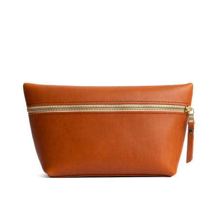 Tuscany*Large | Large leather makeup bag with zipper