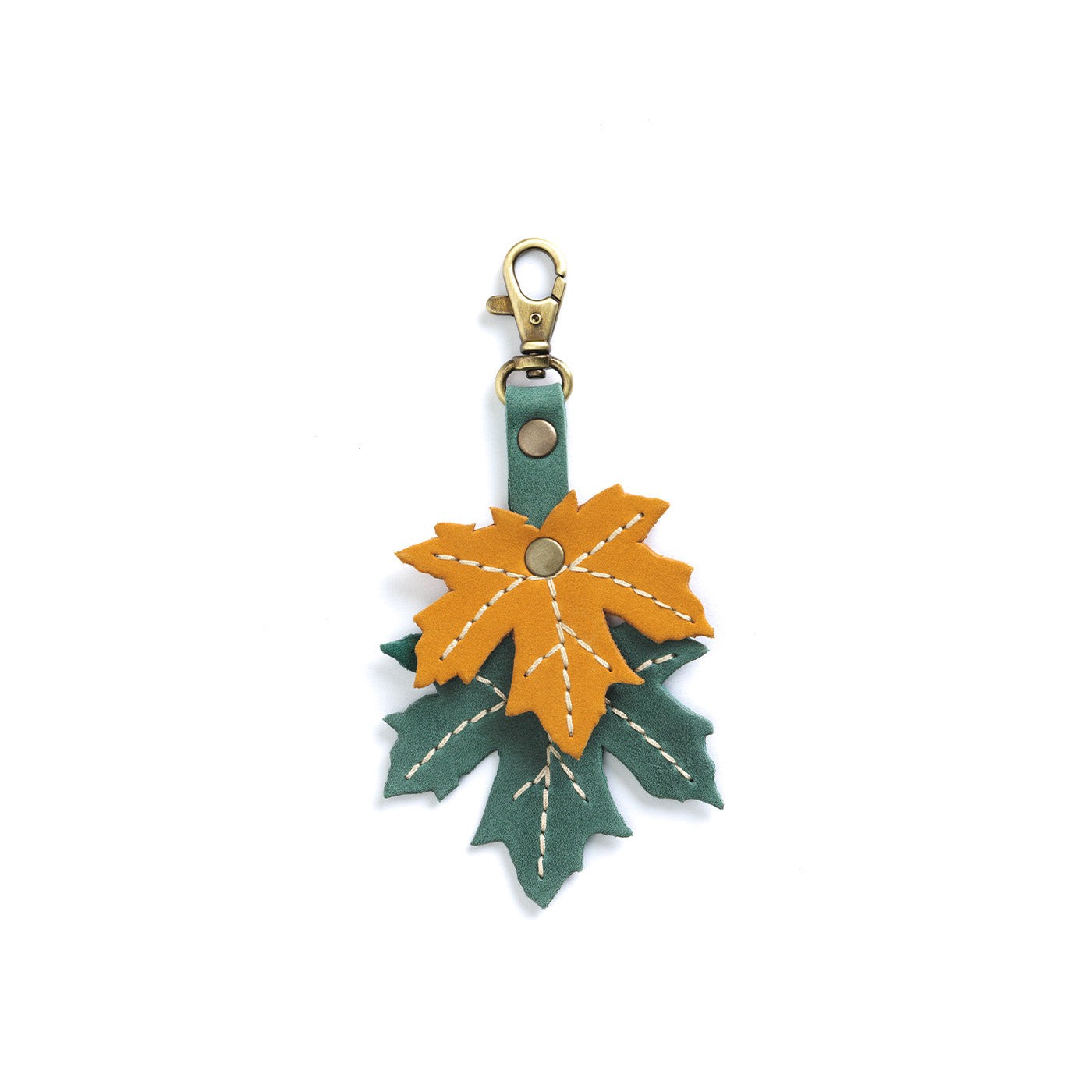 Mist | Dual color leaf shaped keychain