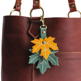 Mist | Dual color leaf shaped keychain