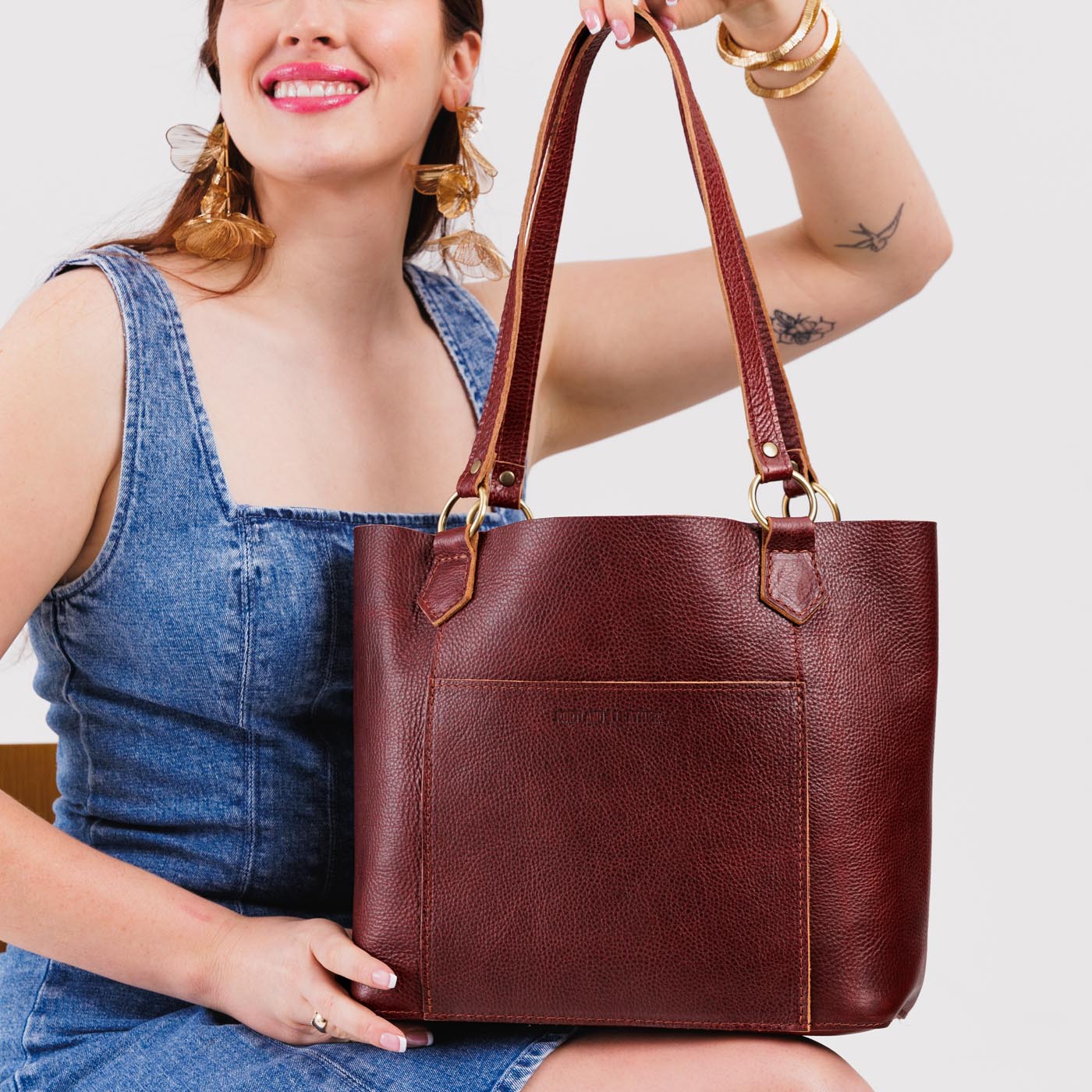 Portland Leather Goods honeycomb 2024 tote