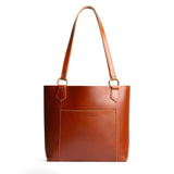 Madrone | Medium tote bag with antiqued brass toned hardware and front pocket