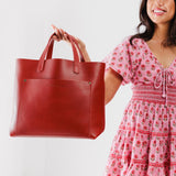 Ruby Classic | Midsize crossbody tote with handles and a pocket