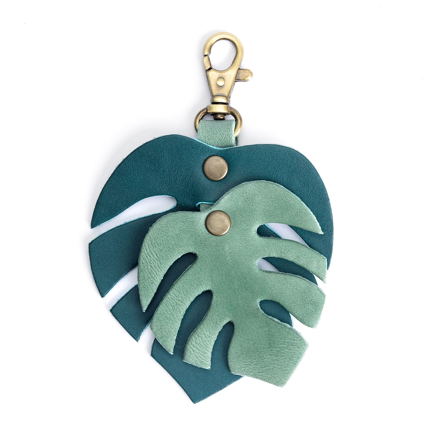 Oahu*Mega Monstera | Dual color leaf shaped keychain