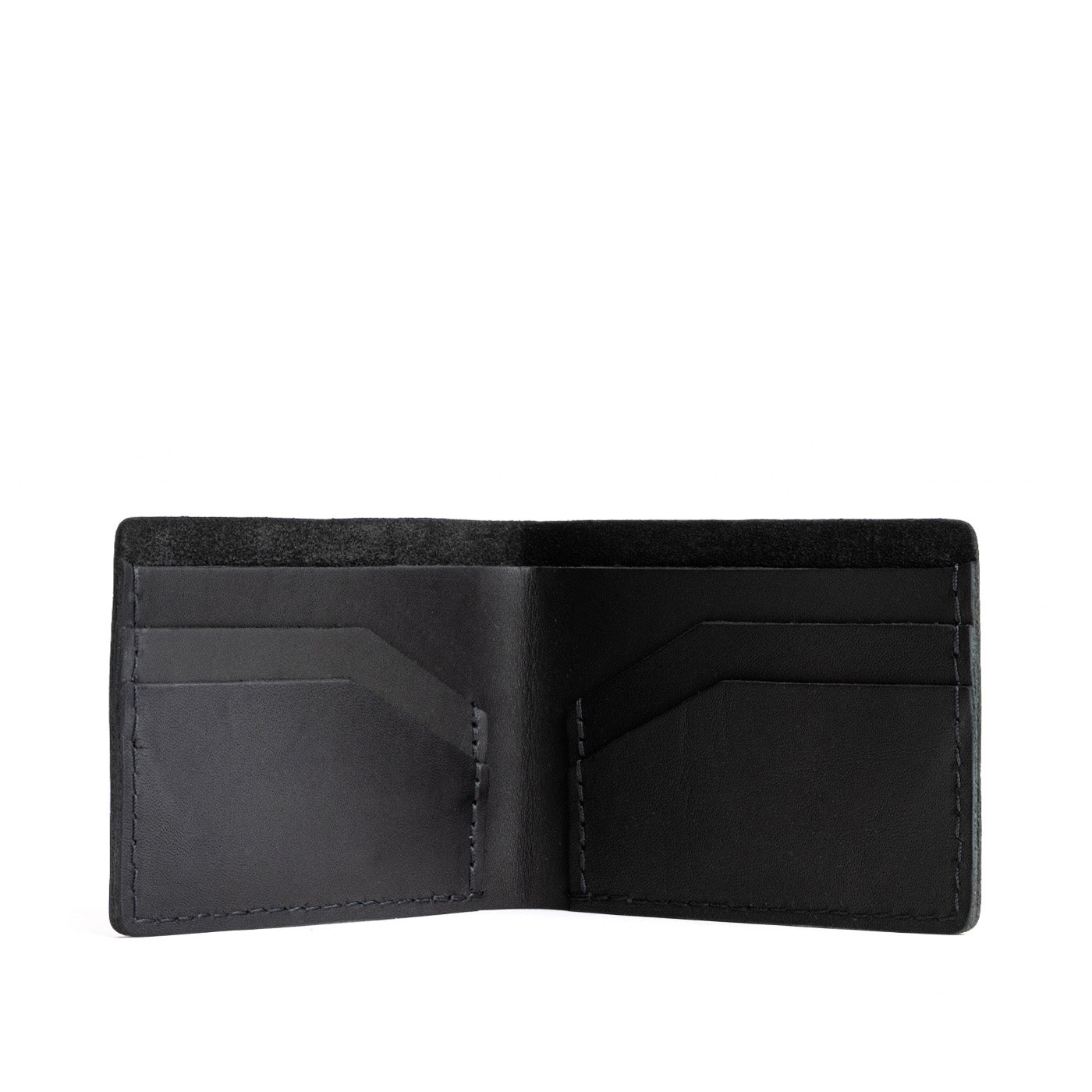 Black | Leather bifold wallet with card slots