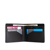 Black | Leather bifold wallet with card slots