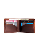 Cognac | Leather bifold wallet with card slots