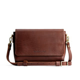 Cognac Medium  | Leather Crossbody Bag with Magnetic Messenger Bag Closure