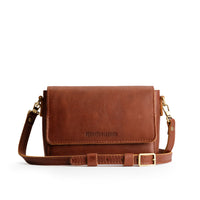 Nutmeg*Mini | Small Leather Crossbody Bag with Magnetic Messenger Bag Closure