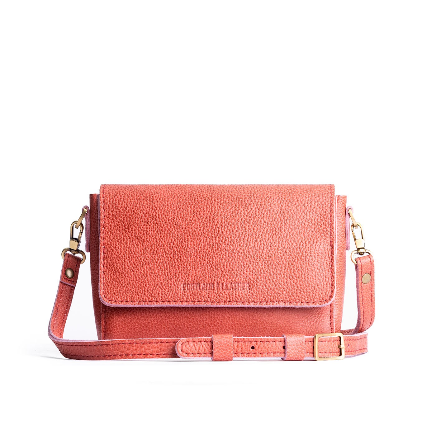 Watermelon*Mini | Leather Crossbody Bag with Magnetic Messenger Bag Closure