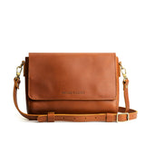 Honey Medium  | Leather Crossbody Bag with Magnetic Messenger Bag Closure