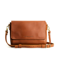 Honey*Medium  | Leather Crossbody Bag with Magnetic Messenger Bag Closure