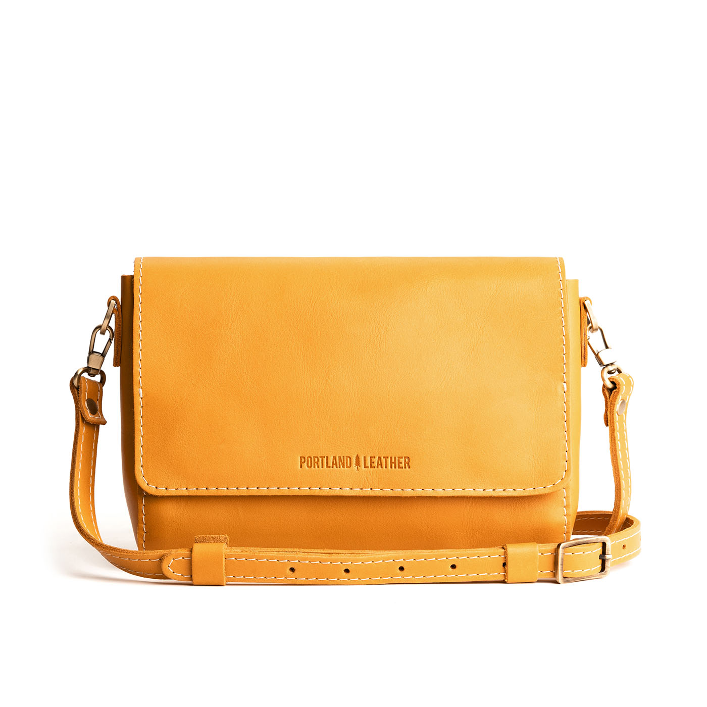 Sunflower*Medium  | Leather Crossbody Bag with Magnetic Messenger Bag Closure