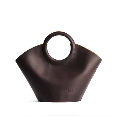 Grizzly*Small | Structured leather hand bag with circular handles