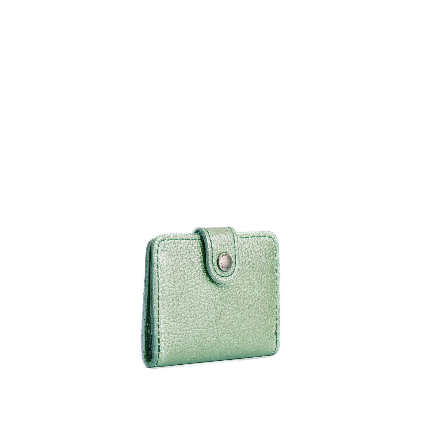 Beetle | Small leather bifold wallet with snap closed