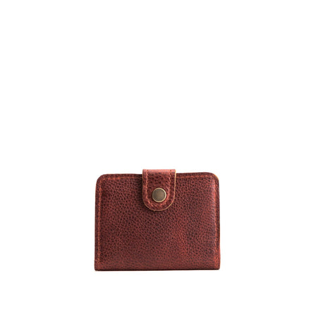 Cinnamon Bear | Small leather wallet with snap closed