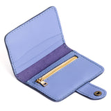 Jacaranda | Small leather wallet with snap closed