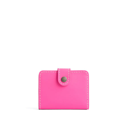 Margot | Small leather wallet with snap closed