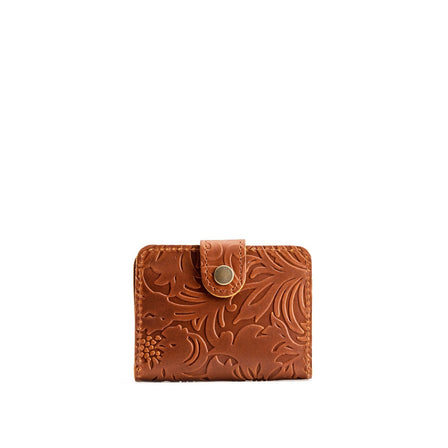 Meadow | Small leather wallet with snap closed