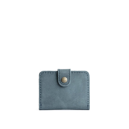 Storm | Small leather wallet with snap closed