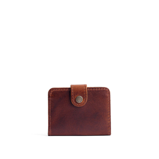 Timber | Small leather wallet with snap closed