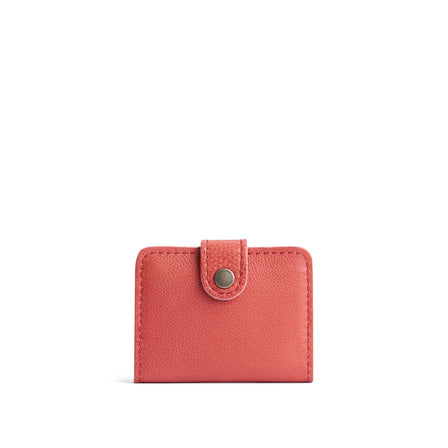 Watermelon | Small leather wallet with snap closed