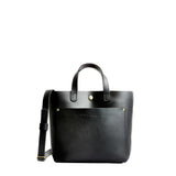 Black Classic | Crossbody tote bag with snap closure and front pocket