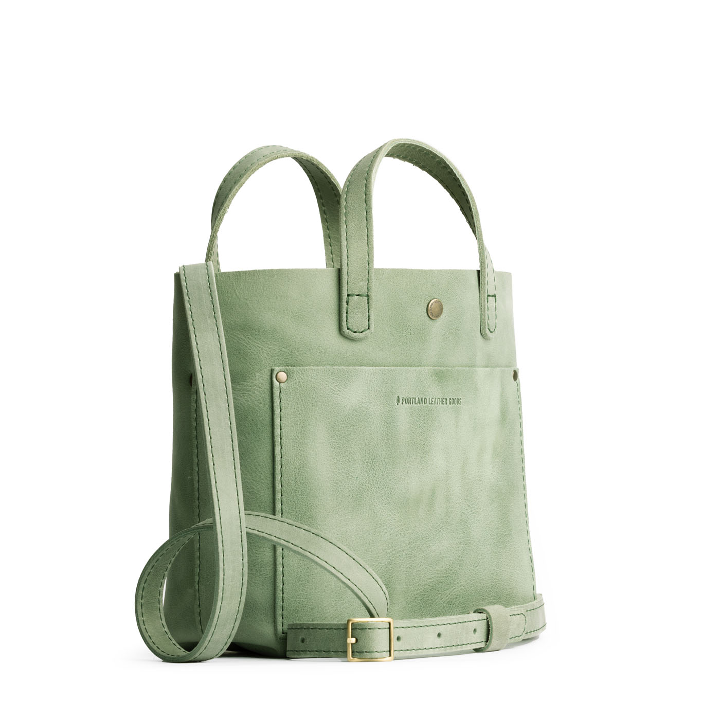 Cucumber*Classic | Crossbody tote bag with snap closure and front 