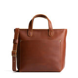 Chestnut Zipper | Crossbody tote bag with snap closure and front pocket