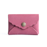 Foxglove | Small leather wallet with scalloped edge