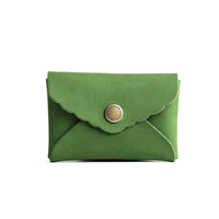 Succulent | Small leather wallet with scalloped edge