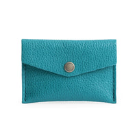 Baja | Small leather envelope card wallet with snap closure closed