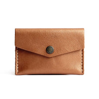 Hava | Small leather envelope card wallet with snap closure